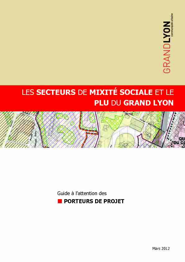 Les secteurs de mixité sociale et le PLU du Grand Lyon - Guide à l
