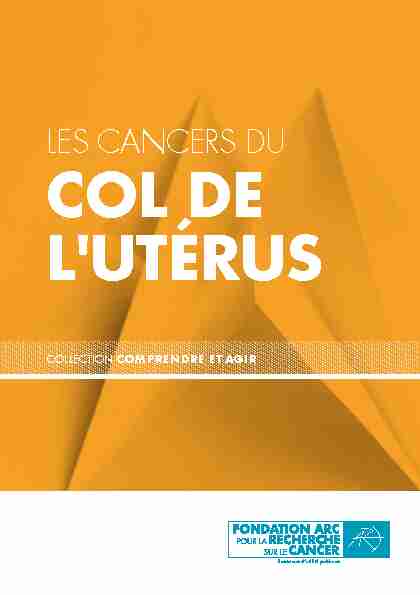 Brochure Les cancers du col de lutérus