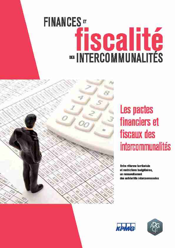 [PDF] Les pactes financiers et fiscaux des intercommunalités - Adgcf