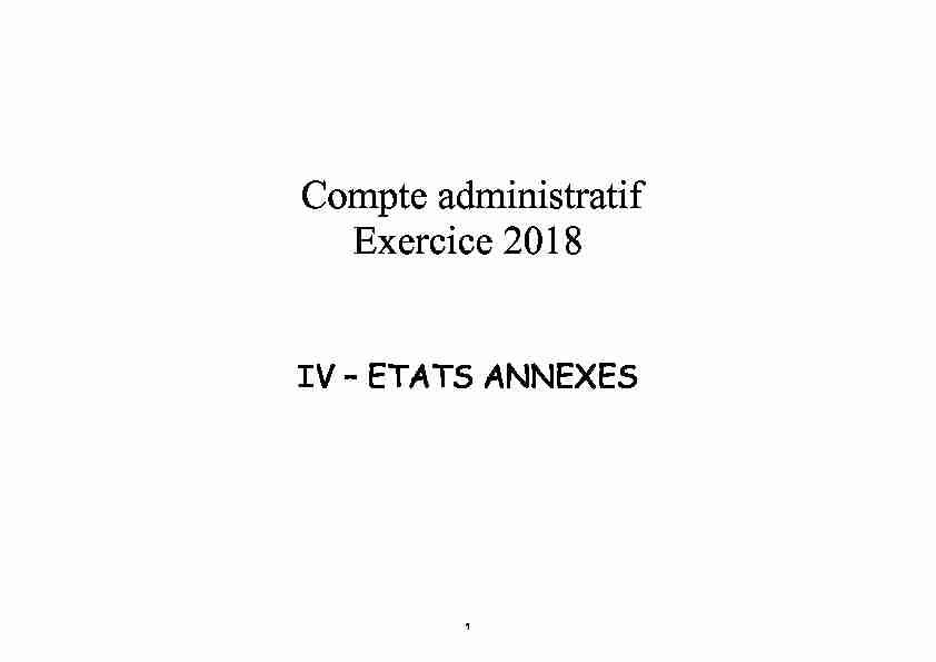 Compte administratif Exercice 2018