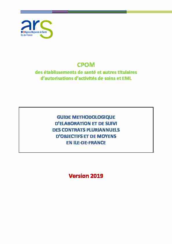 [PDF] Guide méthodologique CPOM - ARS Ile-de-France