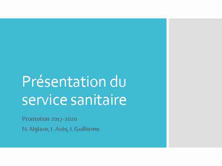 Présentation du service sanitaire - CHU de Nantes