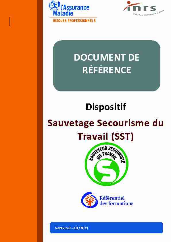 DOCUMENT DE RÉFÉRENCE Dispositif Sauvetage Secourisme du