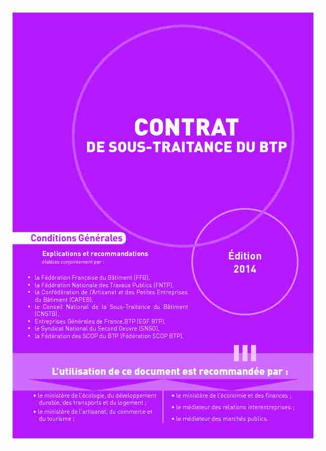 [PDF] CONTRAT - FNTP