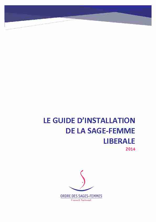 LE GUIDE DINSTALLATION DE LA SAGE-FEMME LIBERALE