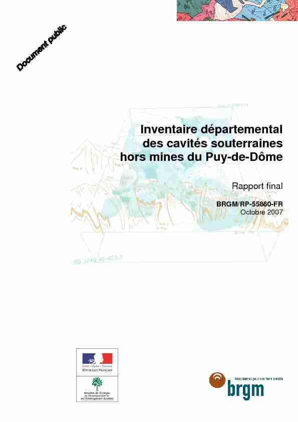 [PDF] Inventaire départemental des cavités  - InfoTerre - BRGM