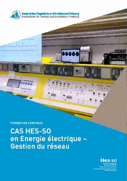 [PDF] CAS HES -SO en Energie électrique – Gestion du réseau - HEIA-FR
