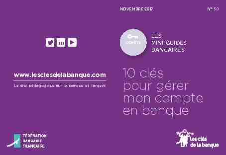 LES COMPTE MINI-GUIDES BANCAIRES - Banque & Assurances