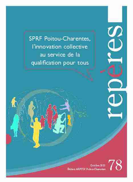 SPRF Poitou-Charentes linnovation collective au service del a