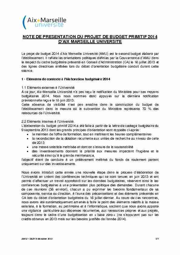 [PDF] NOTE DE PRESENTATION DU PROJET DE BUDGET PRIMITIF