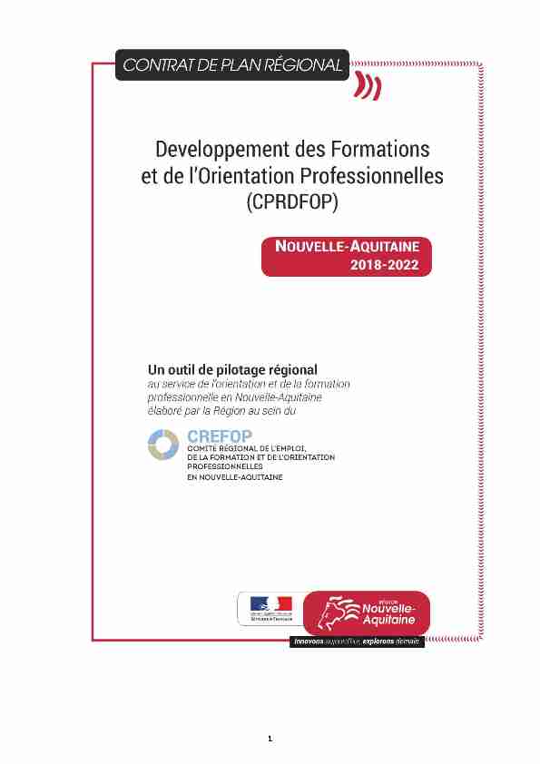 [PDF] CPRDFOP 2018-2022 - Cap Métiers Nouvelle-Aquitaine