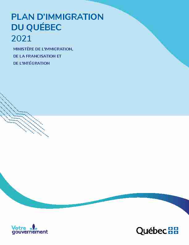 Plan dimmigration du Québec 2021