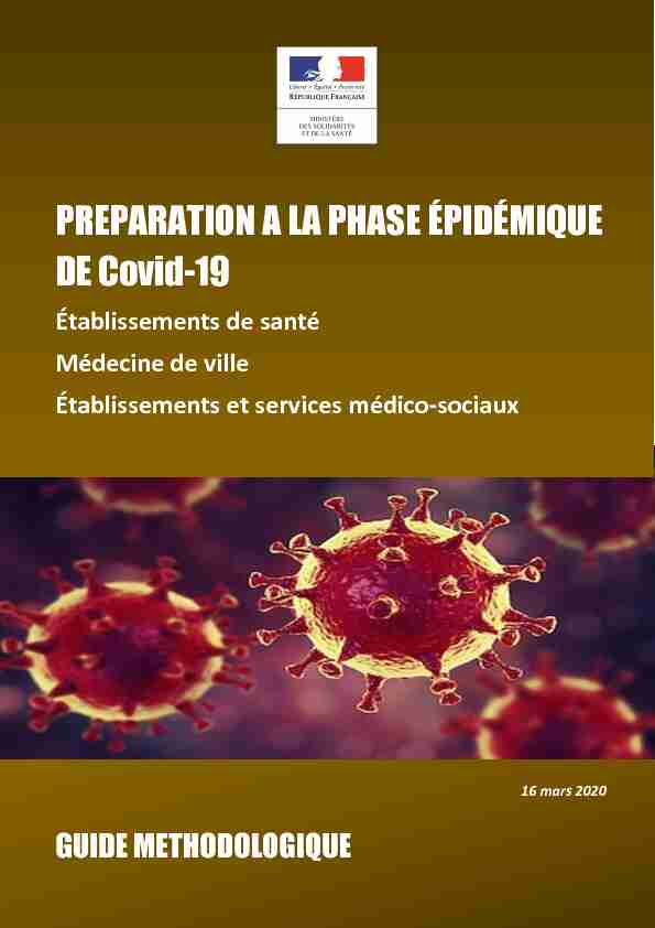 PREPARATION A LA PHASE ÉPIDÉMIQUE DE Covid-19