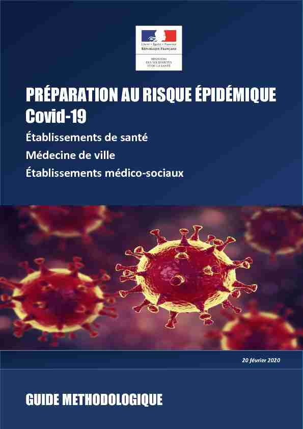 PRÉPARATION AU RISQUE ÉPIDÉMIQUE Covid-19