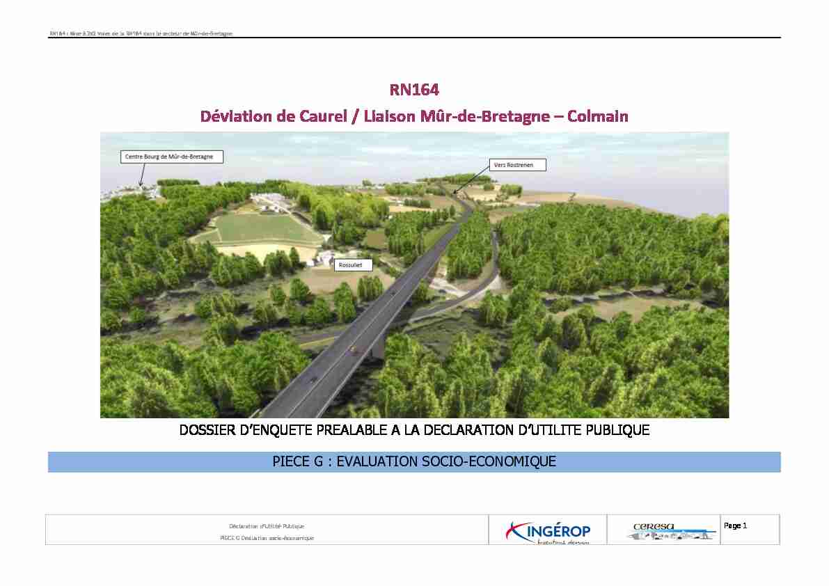 [PDF] RN164 Déviation de Caurel / Liaison Mûr-de-Bretagne – Colmain