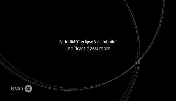 [PDF] Carte BMOMD eclipse Visa Infinite* Certificats dassurance