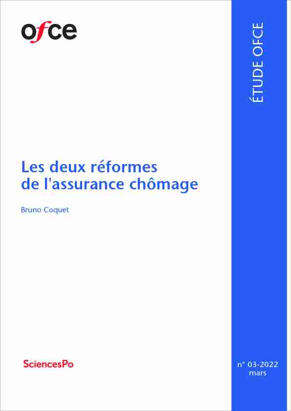 [PDF] Les deux réformes de lassurance chômage - OFCE