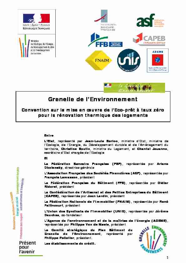 [PDF] Grenelle de lEnvironnement - Plan Bâtiment Durable