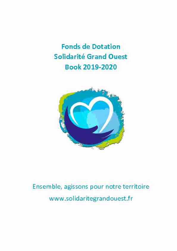 Fonds de Dotation Solidarité Grand Ouest Book 2019-2020