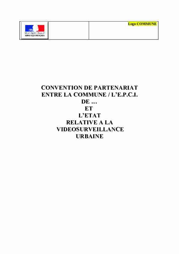 CONVENTION DE PARTENARIAT ENTRE LA COMMUNE / L