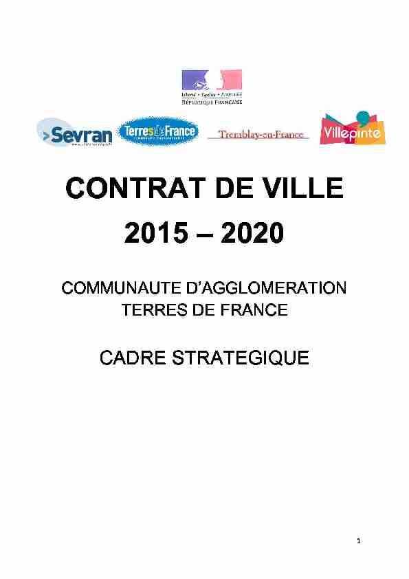 CONTRAT DE VILLE 2015 – 2020