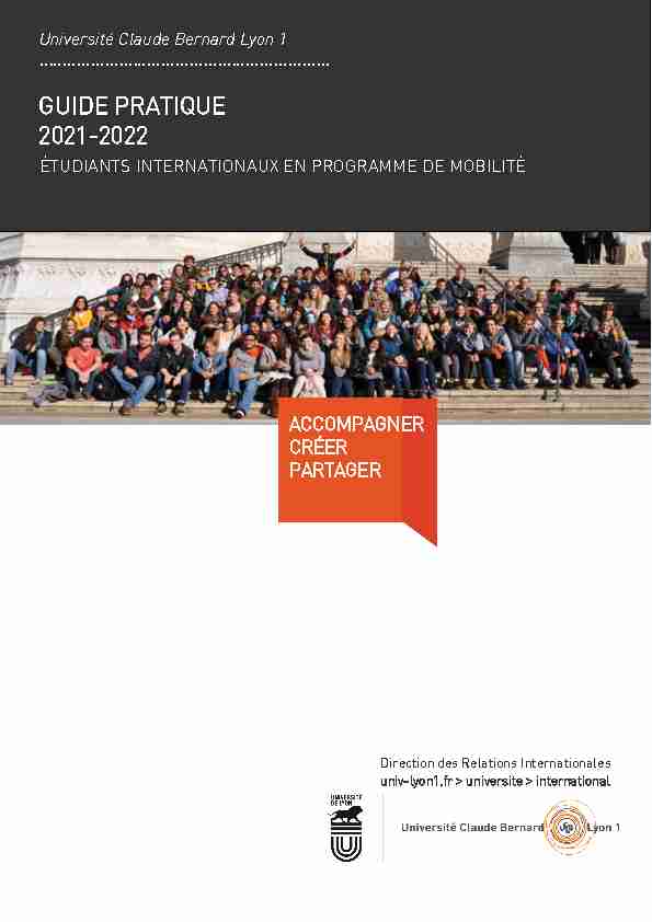 guide pratique 2021-2022 - étudiants internationaux en programme