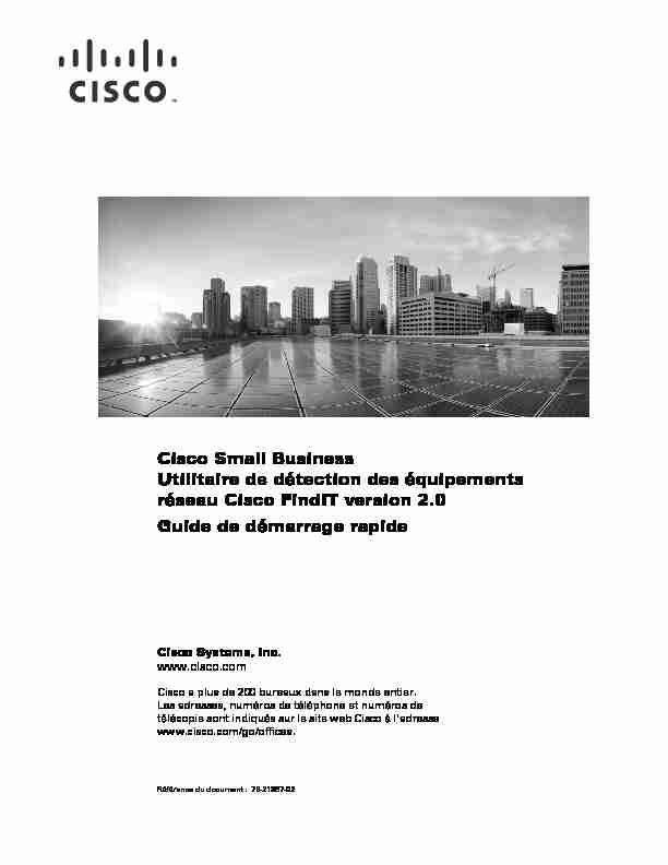 Cisco FindIT Network Discovery Utility Administration Guide Version