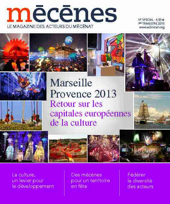 [PDF] Marseille Provence 2013 - Admical