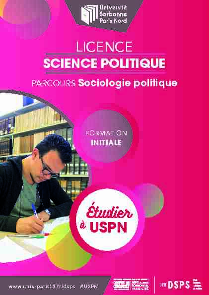 LICENCE SCIENCE POLITIQUE Étudier