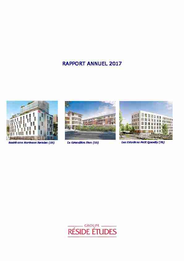 RAPPORT ANNUEL 2017