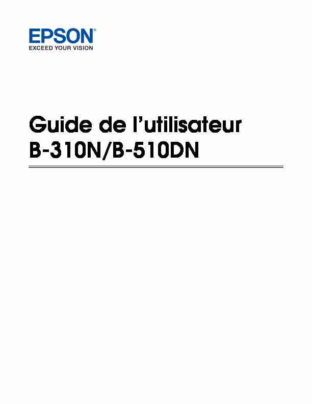 Guide de l’utilisateur B-310N/B-510DN