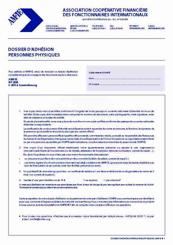 [PDF] association coopérative financière des fonctionnaires internationaux