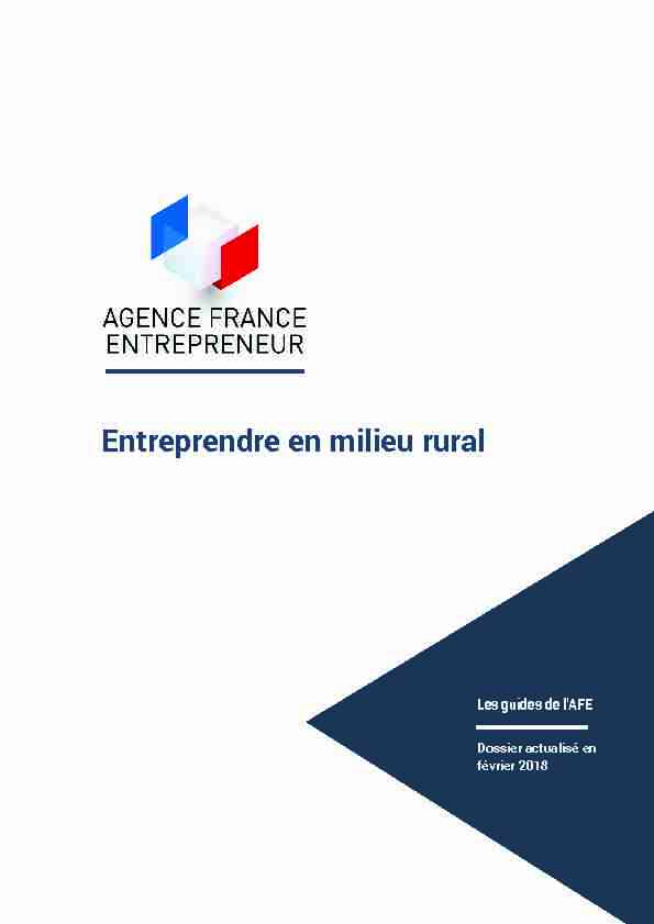 Entreprendre en milieu rural