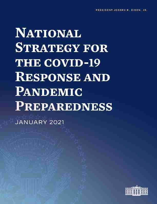 National Strategy for the COVID-19 Response and Pandemic