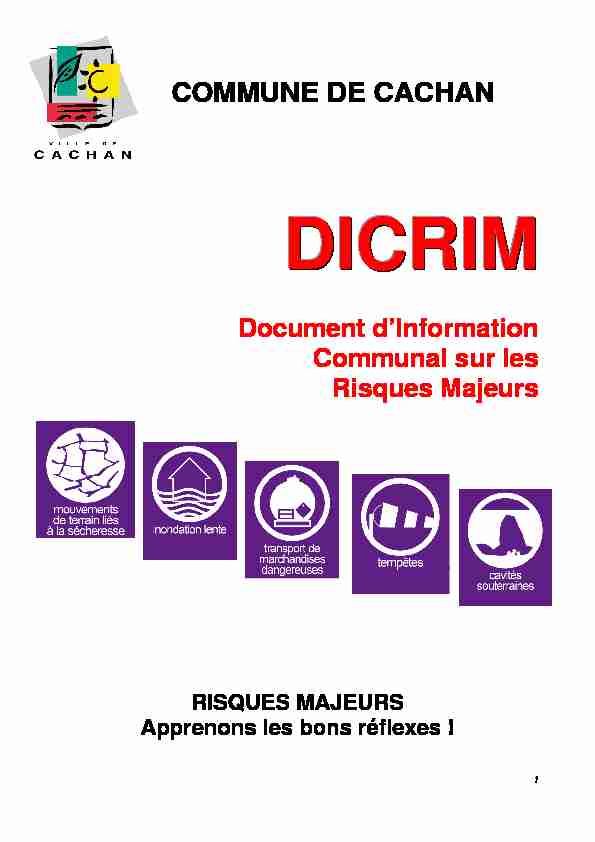 DICRIM - Document dInformation Communal sur les Risques Majeurs
