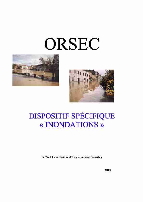 orsec - dispositif spécifique « inondations
