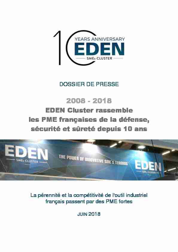 EDEN Cluster rassemble les PME françaises de la défense sécurité