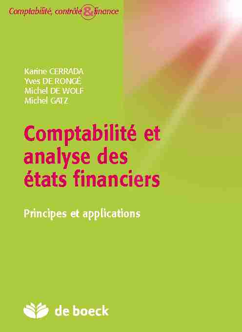 Comptabilité et analyse des états financiers - ACCUEIL