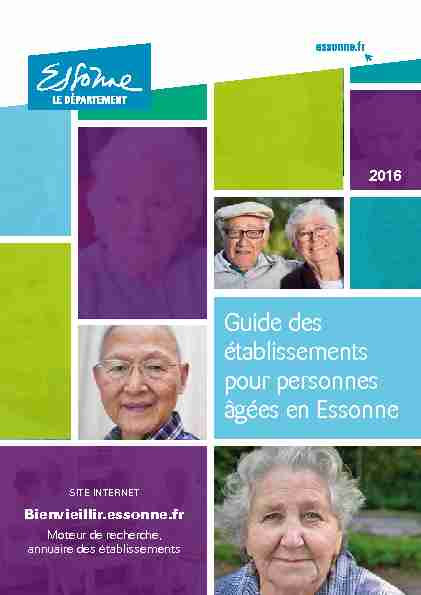 Guide des établissements pour personnes âgées en Essonne