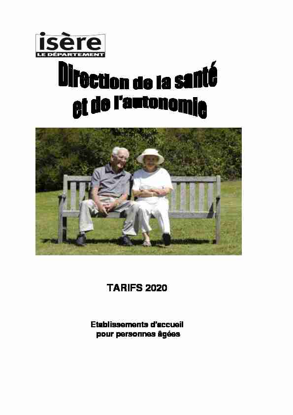 TARIFS 2020