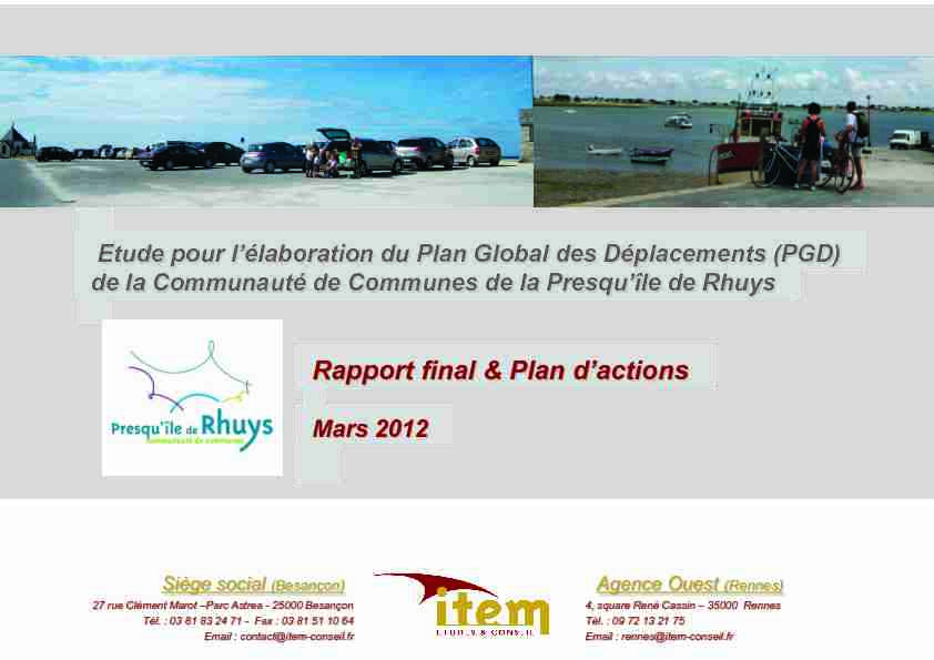 Rapport final & Plan dactions