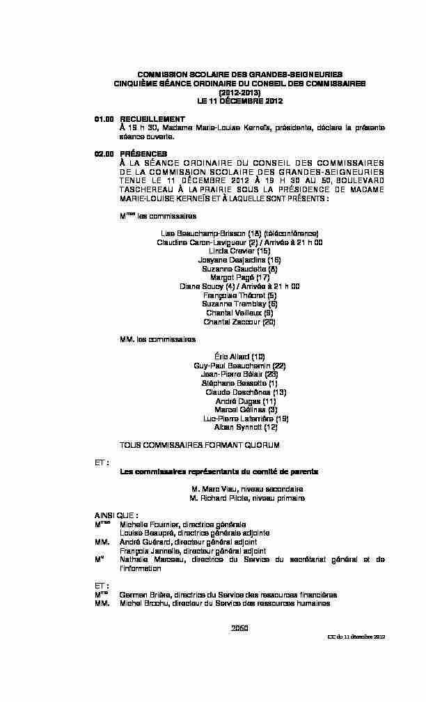 COMMISSION SCOLAIRE DES GRANDES-SEIGNEURIES