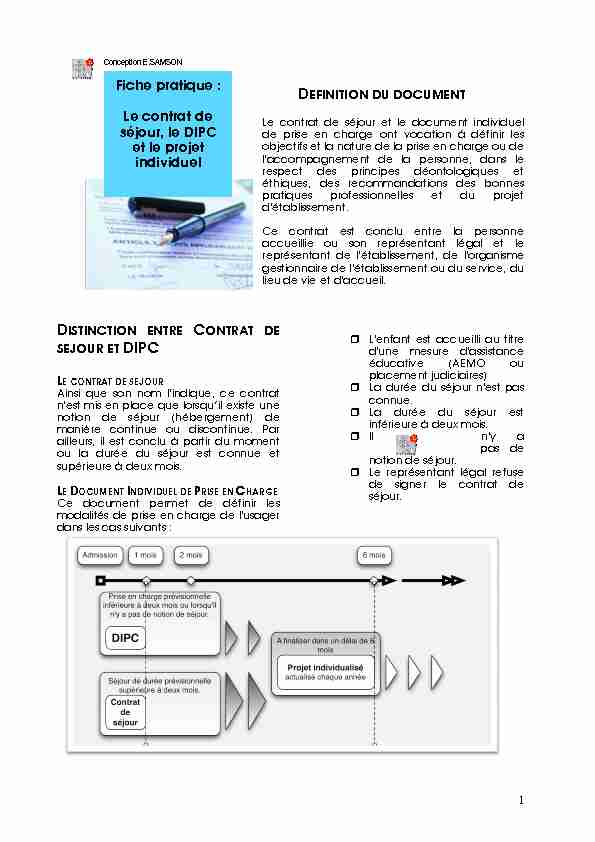 [PDF] Fiche pratique : Le contrat de séjour, le DIPC et le projet individuel