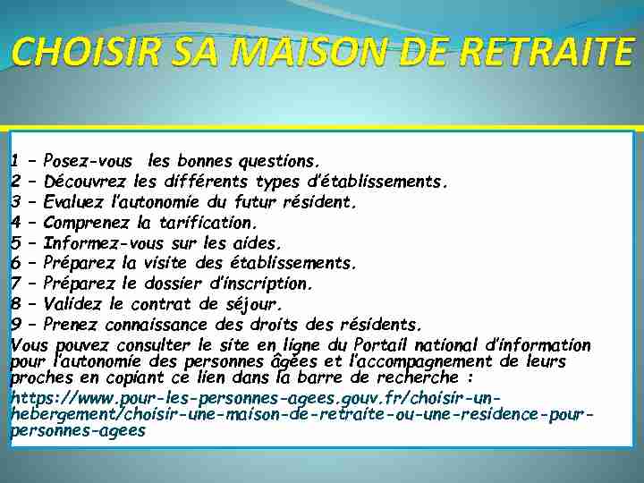 [PDF] PRESENTATION DUNE MAISON DE RETRAITE