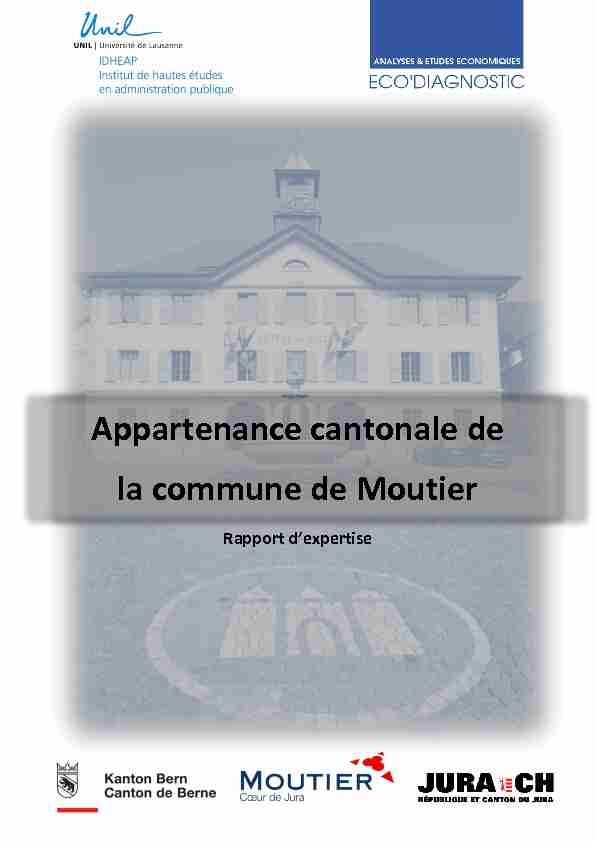 Appartenance cantonale de la commune de Moutier