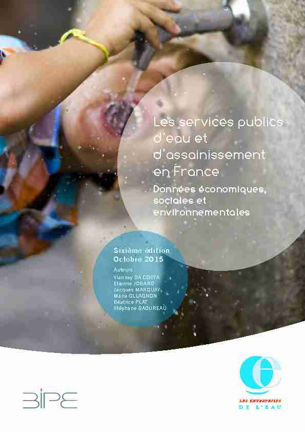 Les services publics deau et dassainissement en France