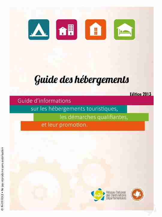 [PDF] Glossaire des hébergements - Tourisme Loiret