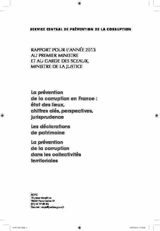 [PDF] rapport 2013 du SCPC - Agence française anticorruption