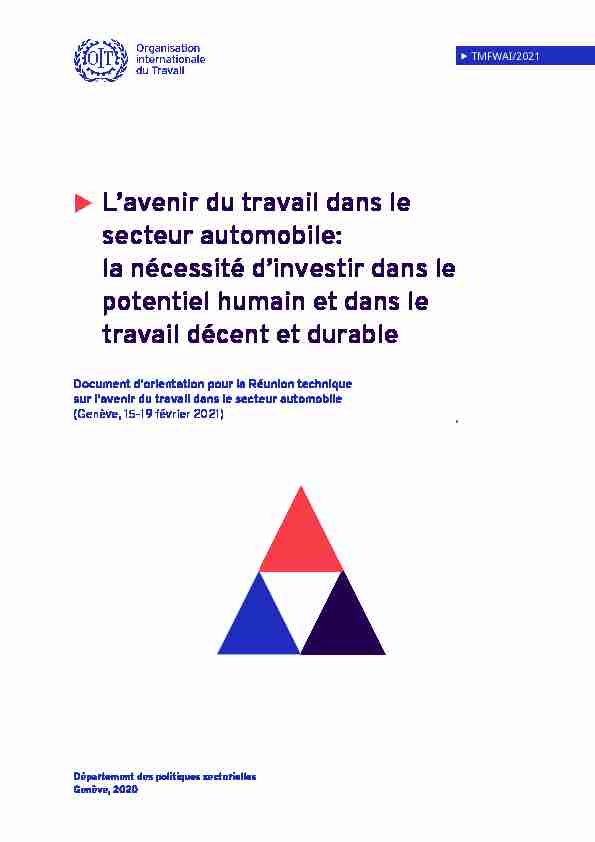 secteur automobile - International Labour Organization