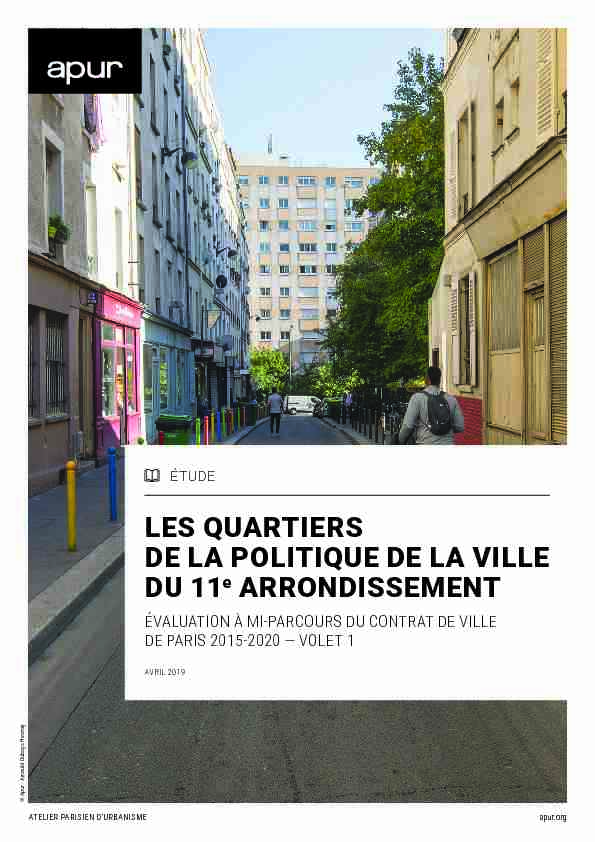 Les quartiers de la politique de la ville du 11e arrondissement